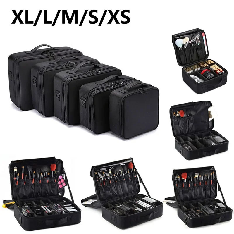 1 Pc Partition professional womens travel large capacity embroidery nail art and makeup artist toolbox cosmetics storage bags 250812 - view 4