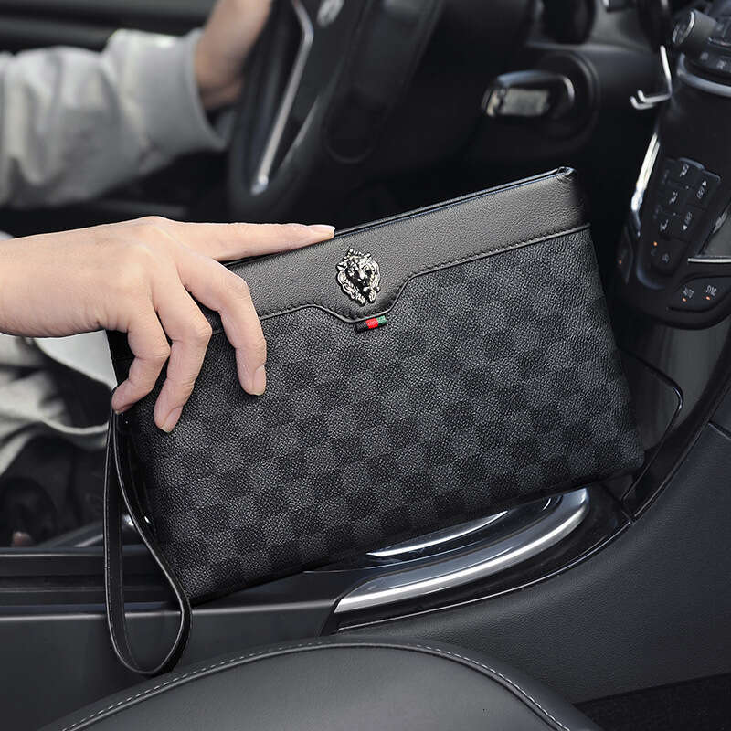 Hot Selling New Clutch Men Genuine Leather Handbag Fashion Handheld Business Casual Envelope Bag Designer Bags