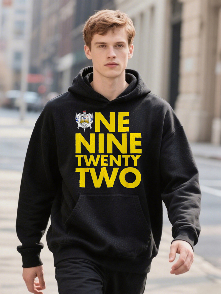 Sigma Gamma Rho Men S Soft Cotton Black With Bold ONE Hoodie NINE WENY Print Breathable Casual Plus Size