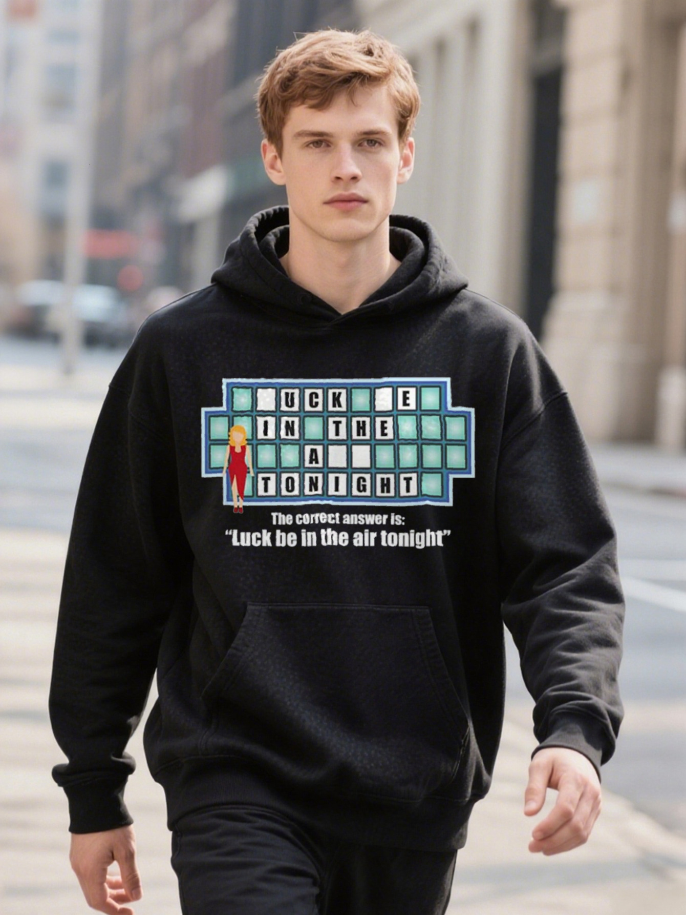 Men S Plus Size Funny Adult Humor Quiz Puzzle Hoodie Game Show Meme Lock The Night Design Cotton