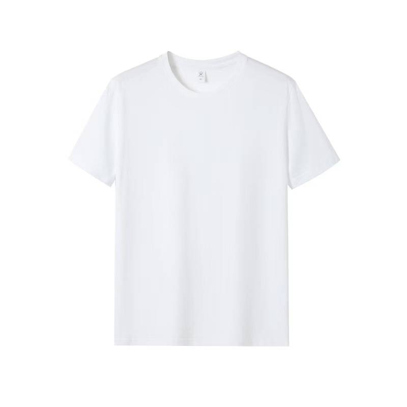 K2104 Custom heavyweight cotton round neck short-sleeved T-shirts for men and women with DIY printed logo embroidery