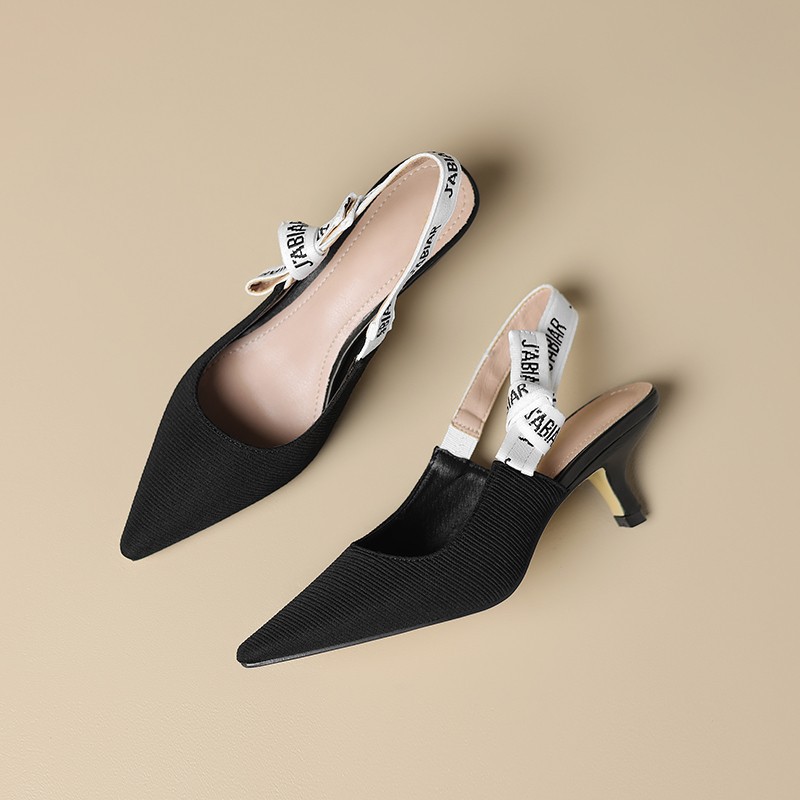 hot Sexy Pointed Toe Sandals Spring Fashion Slingback Shoes 2025 New Ladies High Heel Slippers Pumps Sandalias party dress shoes
