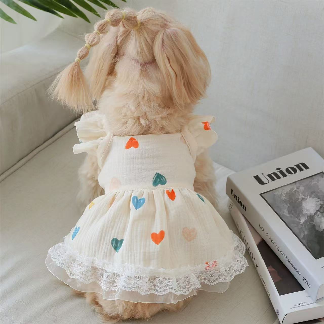 T954 Dog and cat princess dress 2025 new pet clothes small dog summer and autumn thin skirt baby cotton skirt