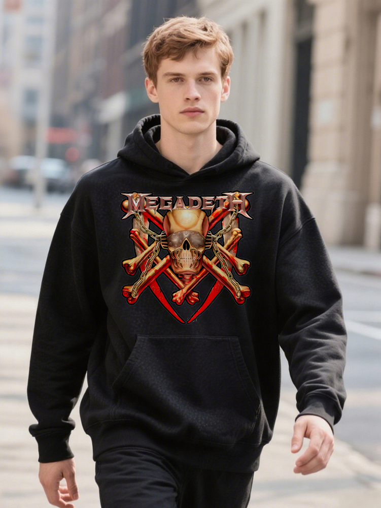 S Casual Graphic Crossbones Design Black ee Perfect Gift for Men Hoodie