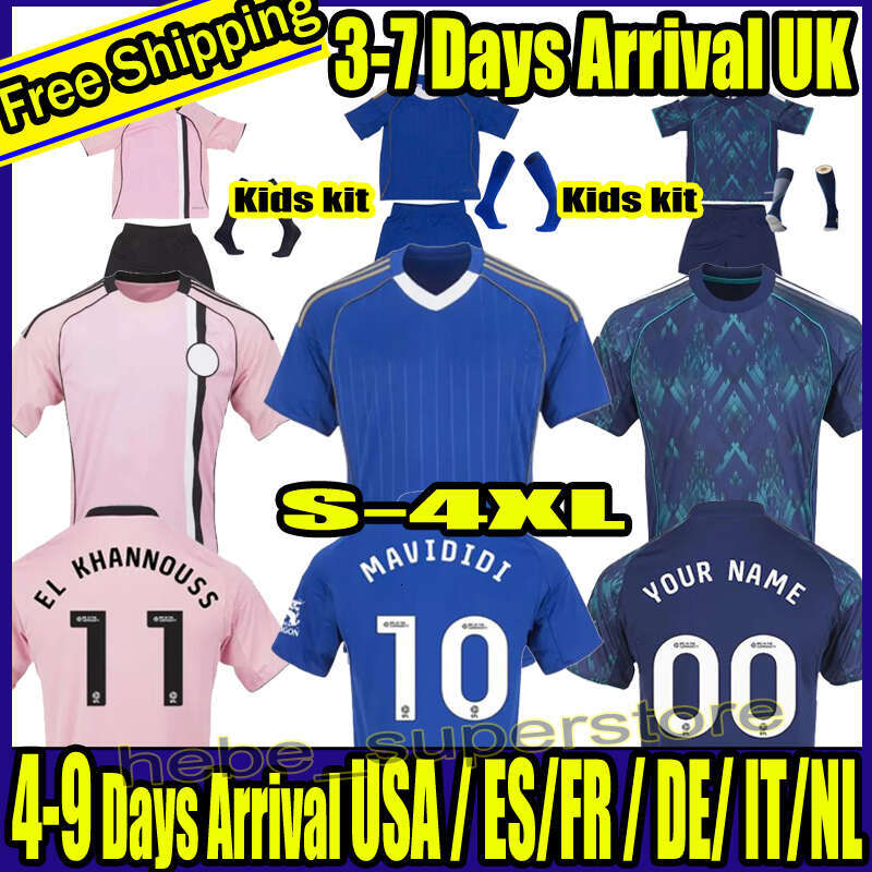 S-4XL 25 26 Leicester HOME HOME away third VARDY MAVIDIDI DAKA Soccer Jerseys 2025 2026 Vardy AYOZE men kids Football shirt Kit Soccer shirt