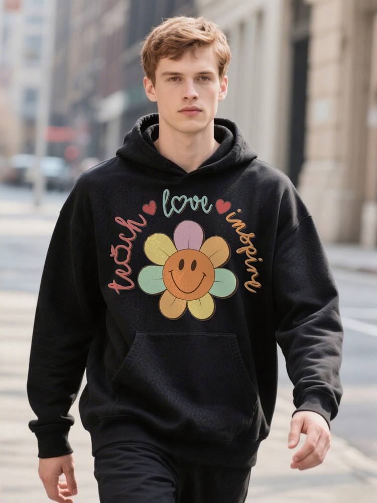 S Casual Crew Hoodie With Love Inspire Sweatshirt Graphic Black Perfect Gift For Men