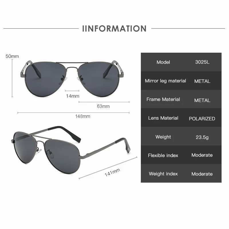 2025 Aviation Metail Frame Polarized Sunglasses Men Brand Designer Sun Glasses Women Pilot Male Eyewear Driving UV400 H250826