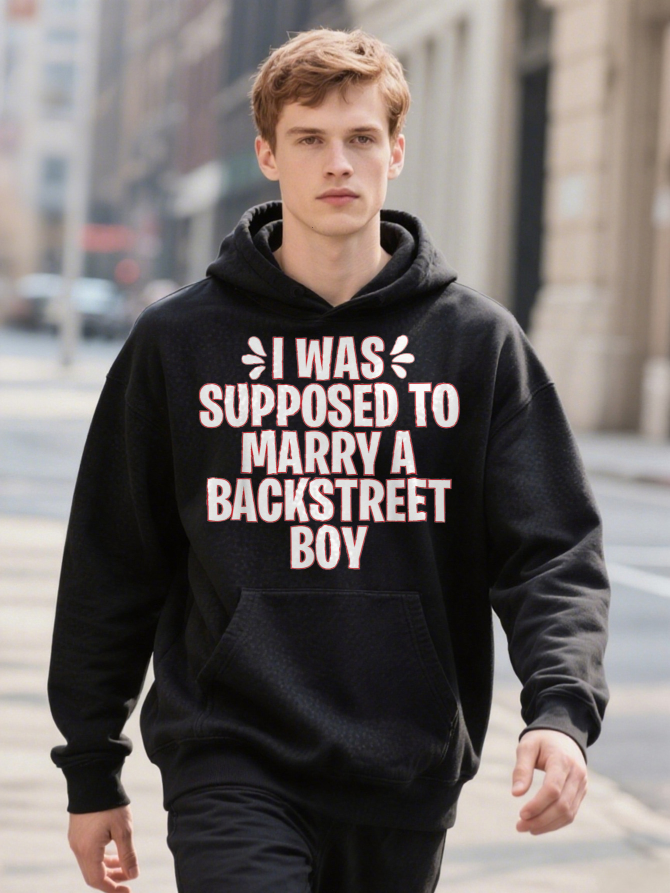 1 Was Supposed To Marry A Backstreet Boy Men S Cotton Soft Breathable Casual Ee With Hoodie Fun