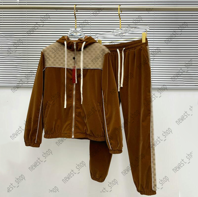 Mens Tracksuits jackets Set man sport pants montage letter print jacket casual pants high-end velvet tracksuit Womens Leisure sports suit XXXL 3XL
