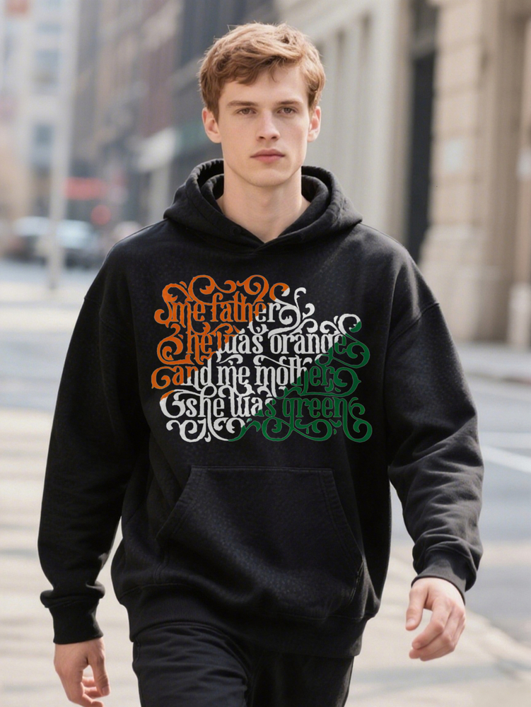 Hoodie Men's Casual Crew with Unique D Printed 'Give It to God' Design Black Blend