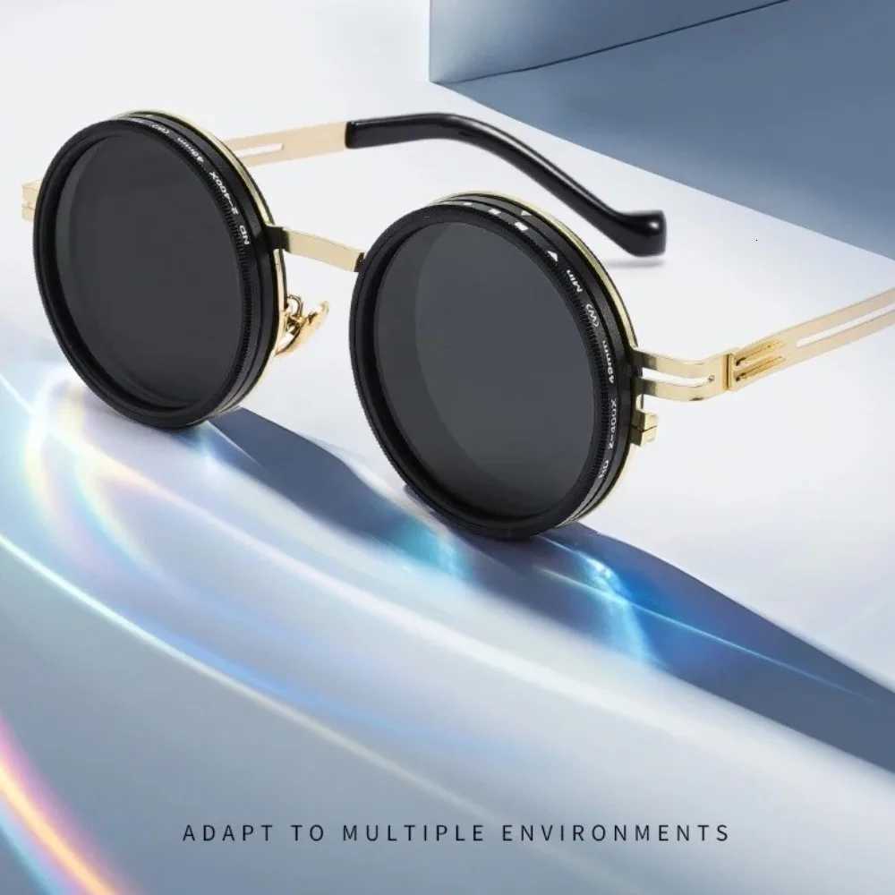 ND2-400 Adjustable Dimming Glasses ND Filter UV400 Polarized Sunglasses With Glasse Case 9 Level Fishing Sunglasses Outdoor Y250815