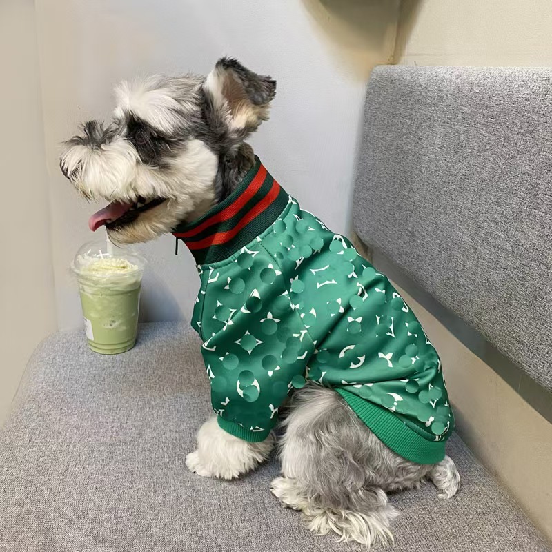 Designer Jackets Dog Apparel Classic Letter Pattern Dogs Clothes Warm Pet Coat Winter Puppy Clothing for Small Poodle Yorkshire Bulldog Pomeranian S 1