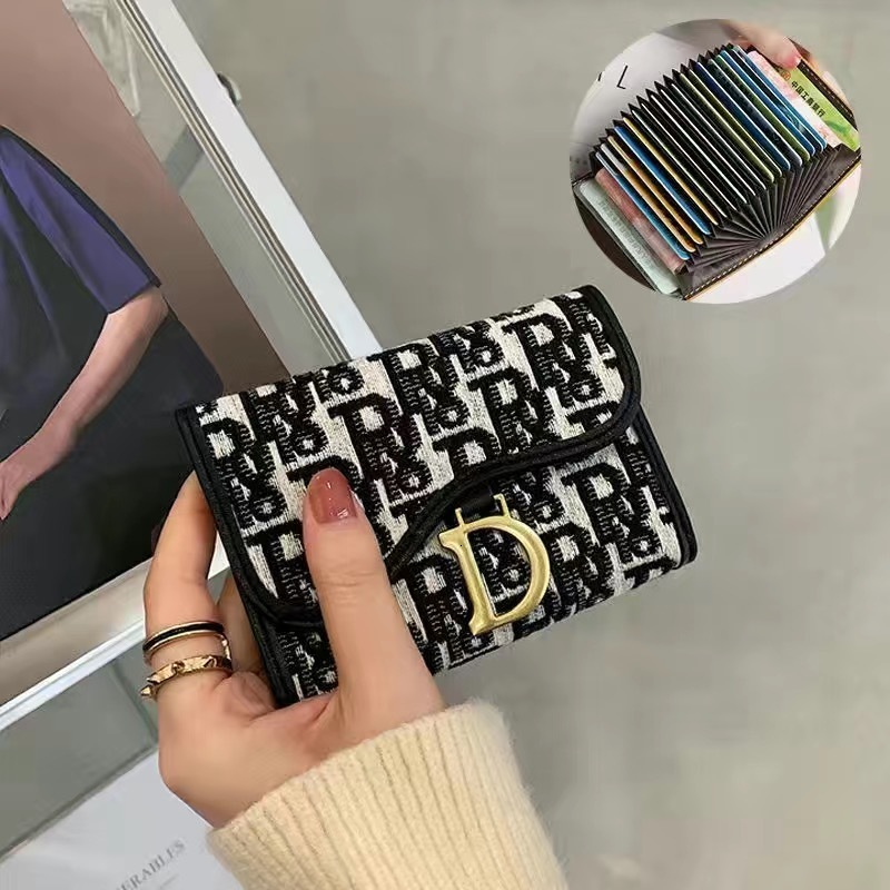 Internet Celebrity Women's Exquisite Card Holder Accordion Retro Large Capacity Multi-Card Slot Coin Purse Card Case All-in-One Card Bag