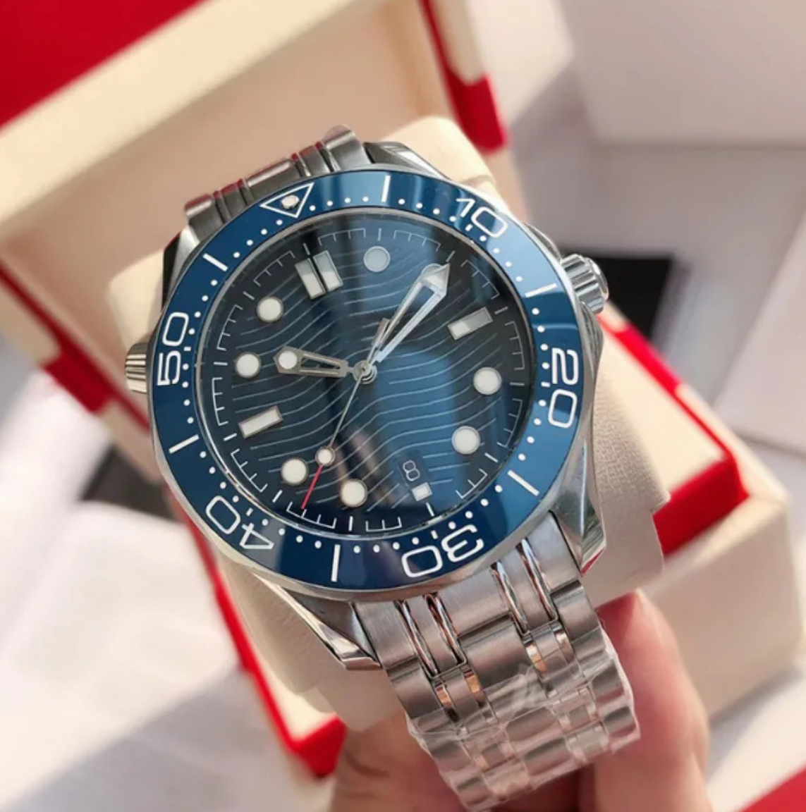 mens watches 2813 automatic movement watch 5ATM waterproof Wristwatch Commander James Bond 007 Dial Limited Edition