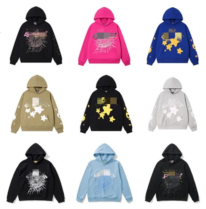 spider Designer hoodie men hoodies spider hoodie sweatshirts hip-hop sweatpants women's foam puff printed sweatshirts pants bubble printed Y2K hoodies