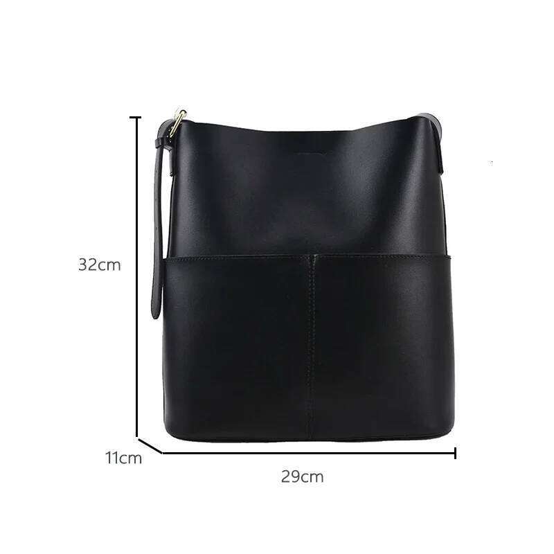 Fashionable 2025 Women's Leather Shoulder Bucket Bags Handbags Winter Fall Autumn Design Casual Sac De Luxe Femme Vintagedesigner luxury bag