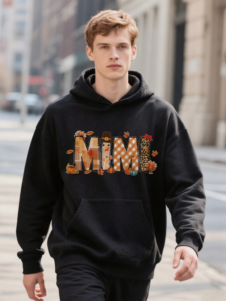 S Crew With Mimi Vibrant Graphic Hoodie Black Perfect Gift For Men Casual Attire Floral