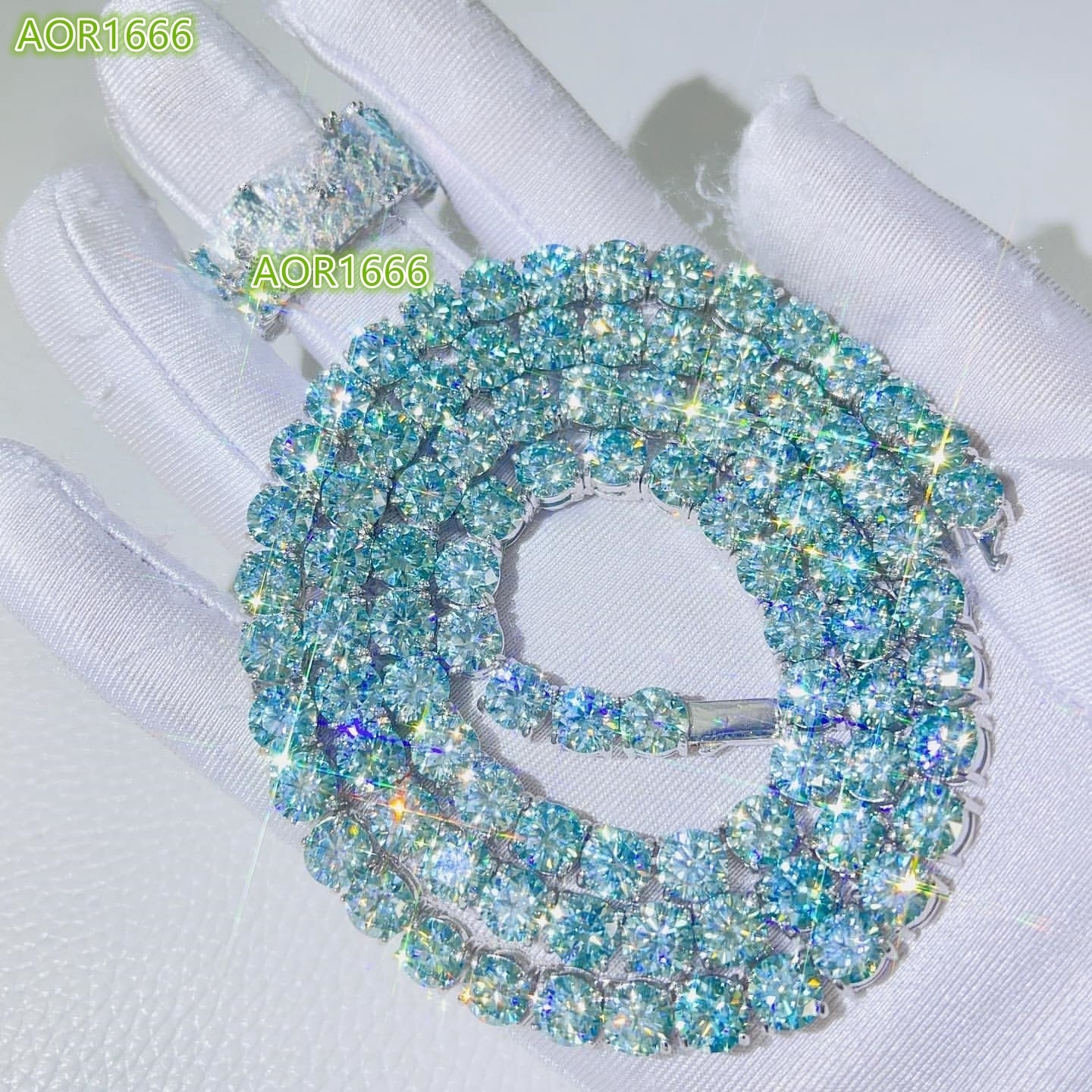 Ice Cool Moissanite Tennis Necklace With 3mm 4mm 5mm Hip Hop Fashion Cuban Chain Necklace