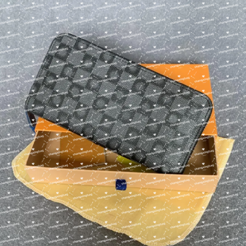 Luxurys Designer Wallets Fashion Women Men Wallet Genuine Leather Wallet Single Zipper Lady Ladies Long Classic Coin Checker Plaid Flower Bag Purse free shipping