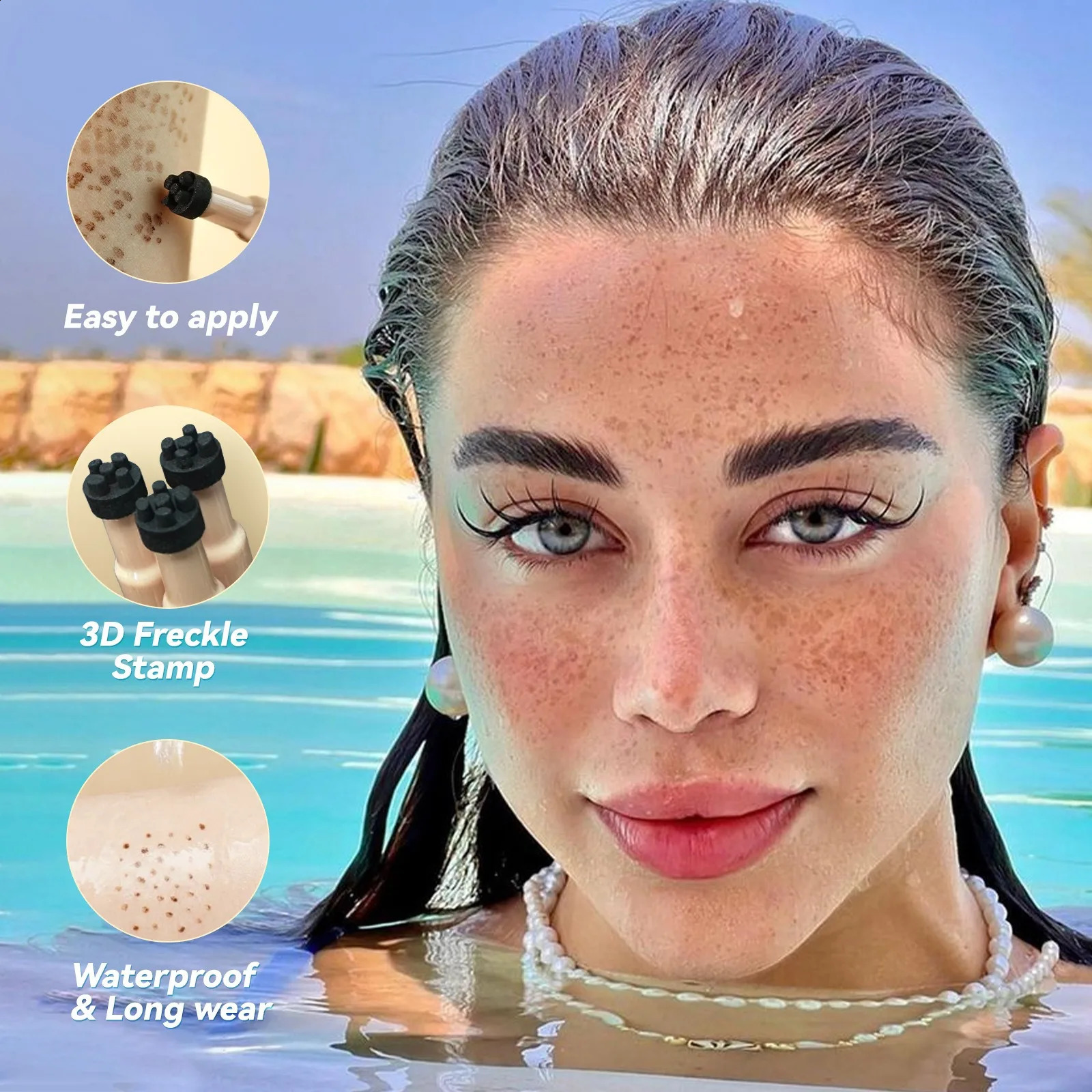 Five Head Face Fake Freckles Pen Natural Waterproof Lifelike Freckles Stamp Pen Long Lasting Dot Spot Pen Makep Tool Cosmetic 250815