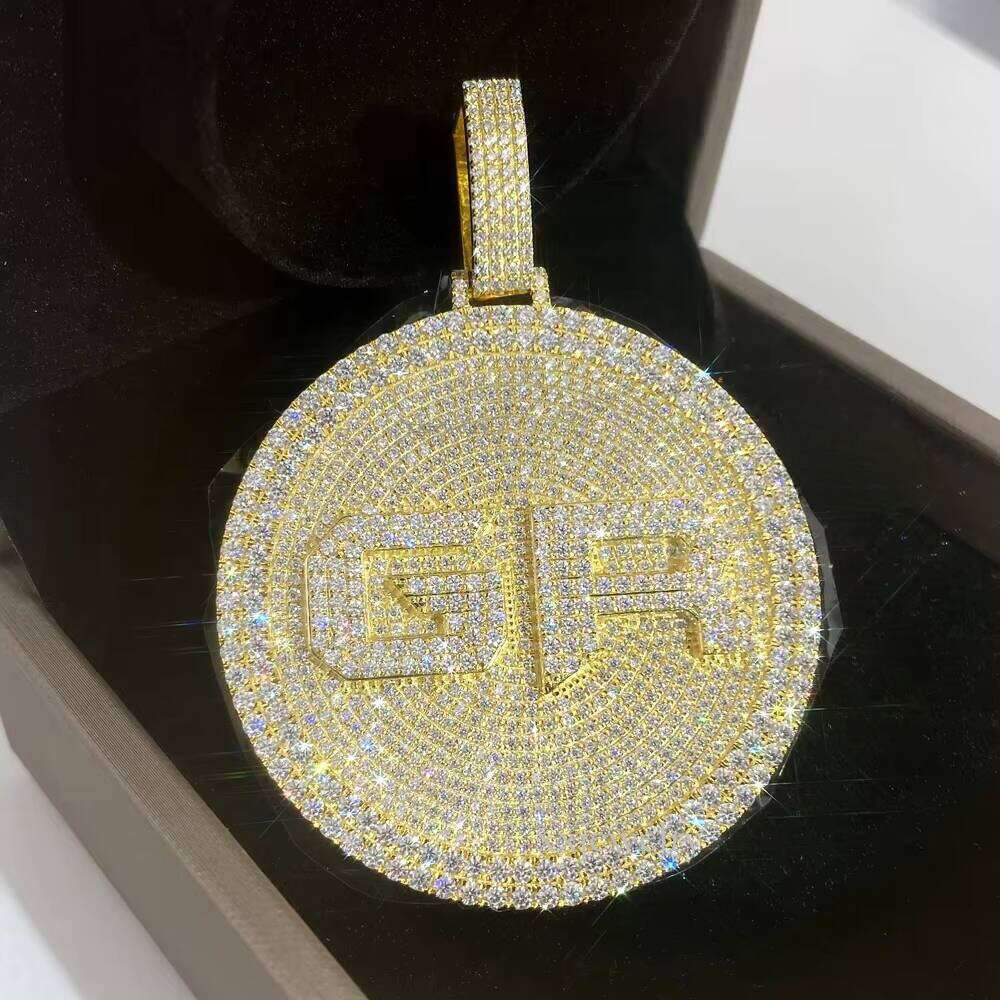 Icy Letter S 10K 14K Silicone Stone VVS Pendant Chain Hip Hop Boutique Jewelry