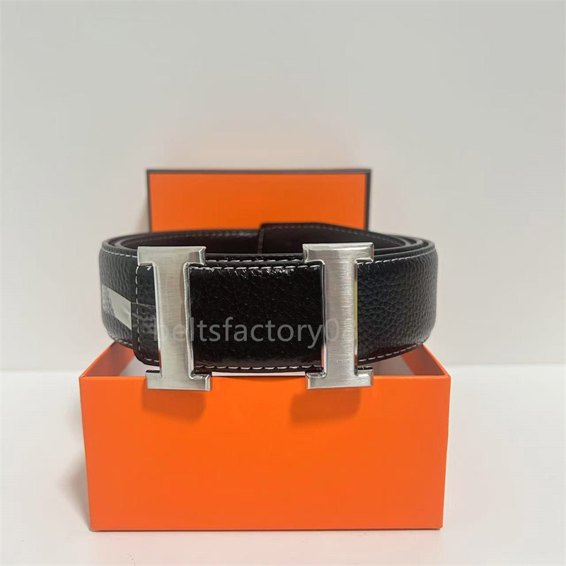 Luxury designer belt for mens belt women designers genuine leather cowhide width 3.8cm women belts big smooth black buckle womens belts