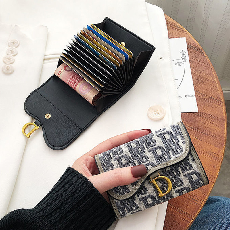 Internet Celebrity Women's Exquisite Card Holder Accordion Retro Large Capacity Multi-Card Slot Coin Purse Card Case All-in-One Card Bag