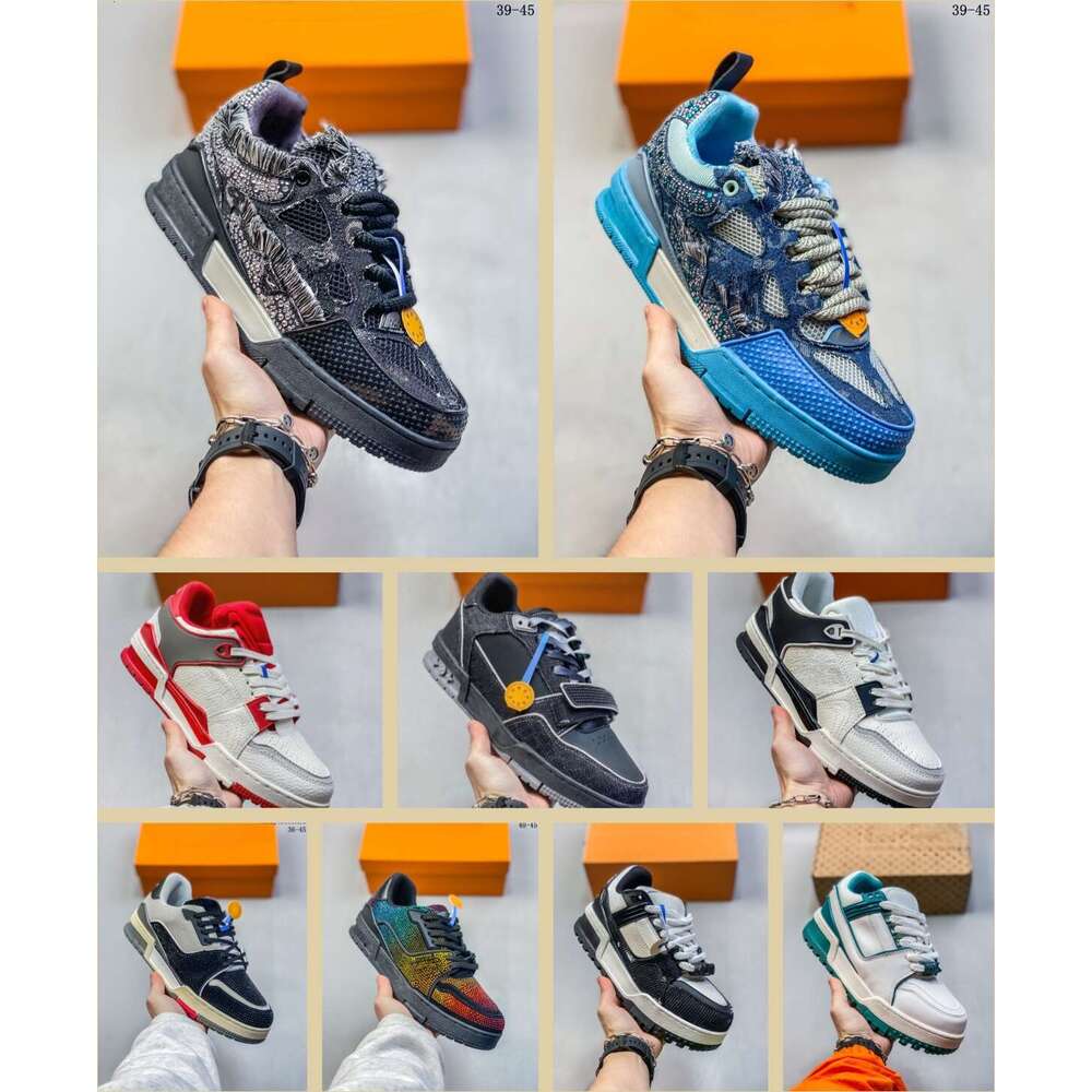 designer skate Leather board shoes Emed Sneakers trainers floor Women Men Mesh Sneaker Platform Virgil Maxi Casual black Runner Trainer 25