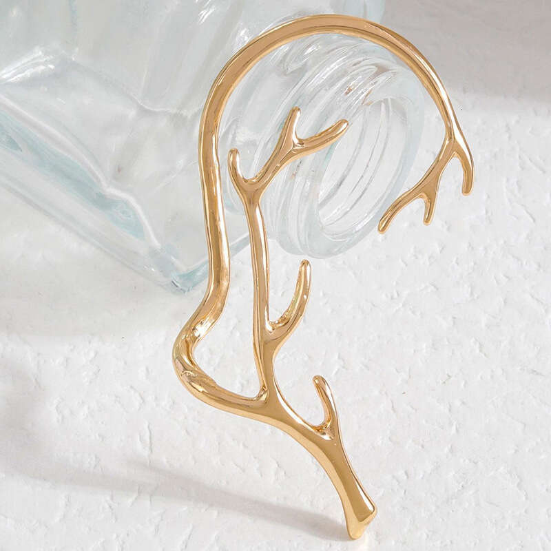 Geometric Antler Earrings for Women, Fashionable and Stylish Round Ear Studs, Ins Style