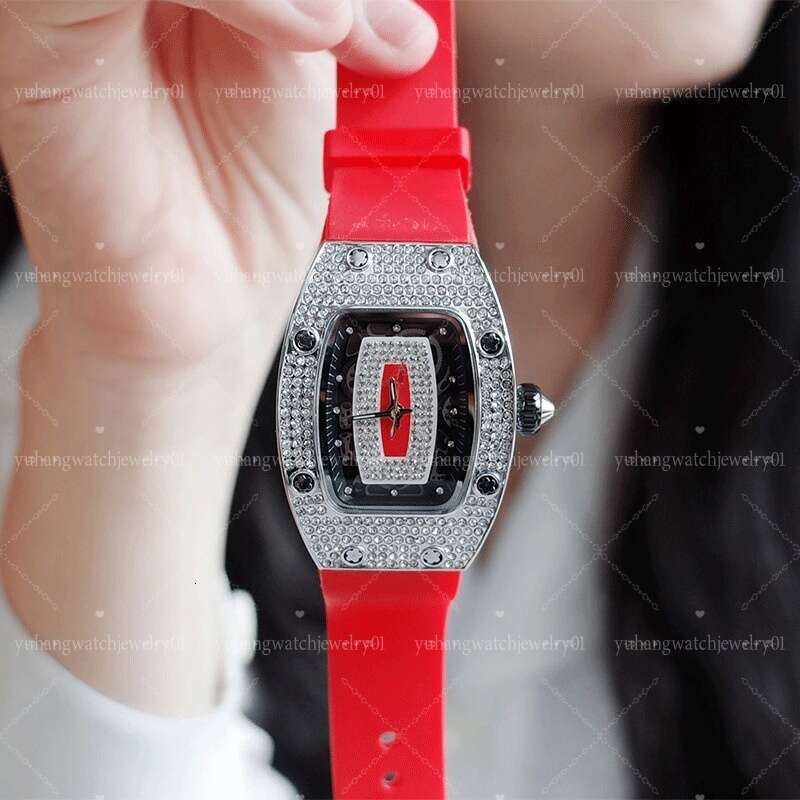 Hot selling silicone tape diamond starry wine barrel shaped watch women and watches men designer waterproof super clone watches