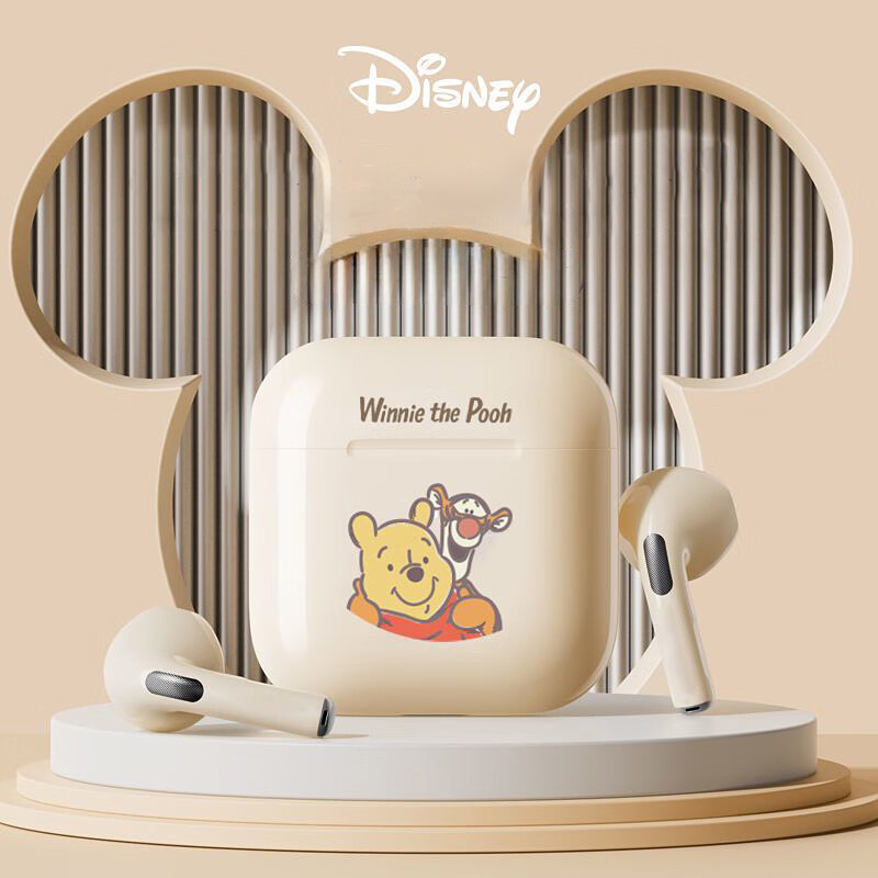 Disney Wireless Semi-In-Ear Bluetooth Headphones HIFI Sound High-Quality Music Earphones Smart Noise-Cancelling Sports Earbuds LF-918 Stitch