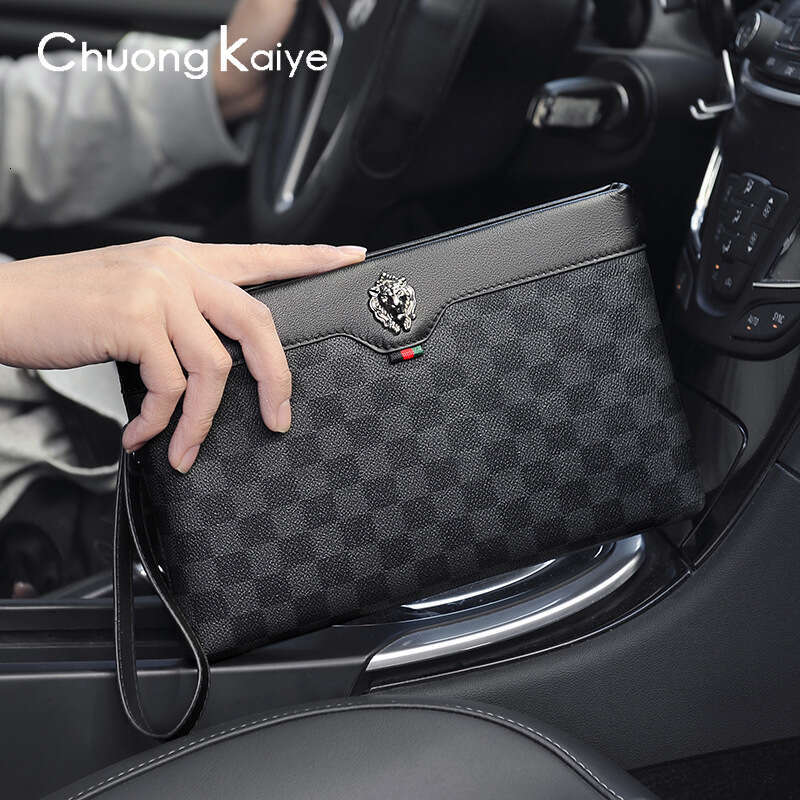 Hot Selling New Clutch Men Genuine Leather Handbag Fashion Handheld Business Casual Envelope Bag Designer Bags