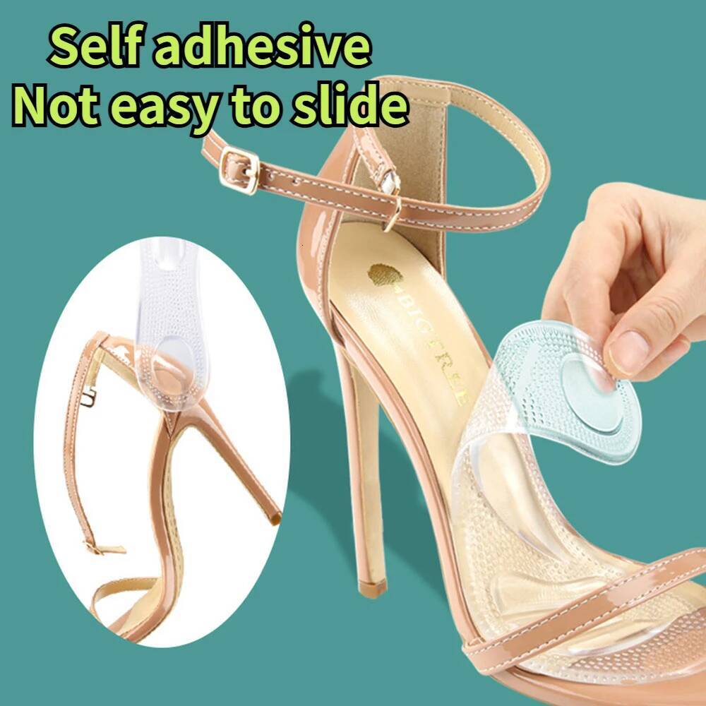 Women Seven Point Heel Protectors Silicone Cushion Foot Care Products Non Slip Shoe Pad High Heels Adjustable Size Insole ddmythur