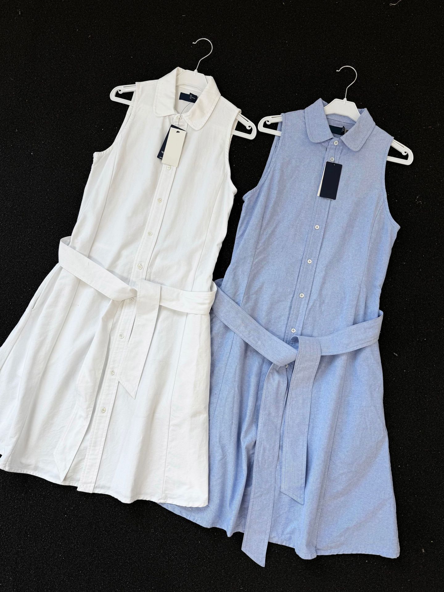 D21520 Summer Women's Loose Skirt Classic Pony Embroidery White Moonlight Dress