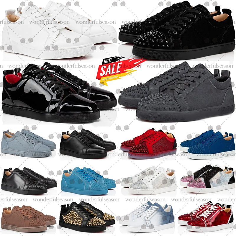 2025 Designer shoes Dress Casual Shoes Sneakers Glitter Grey Rivets Leather Suede Men Women Fashion Spikes classic Office Career Wedding Trainers