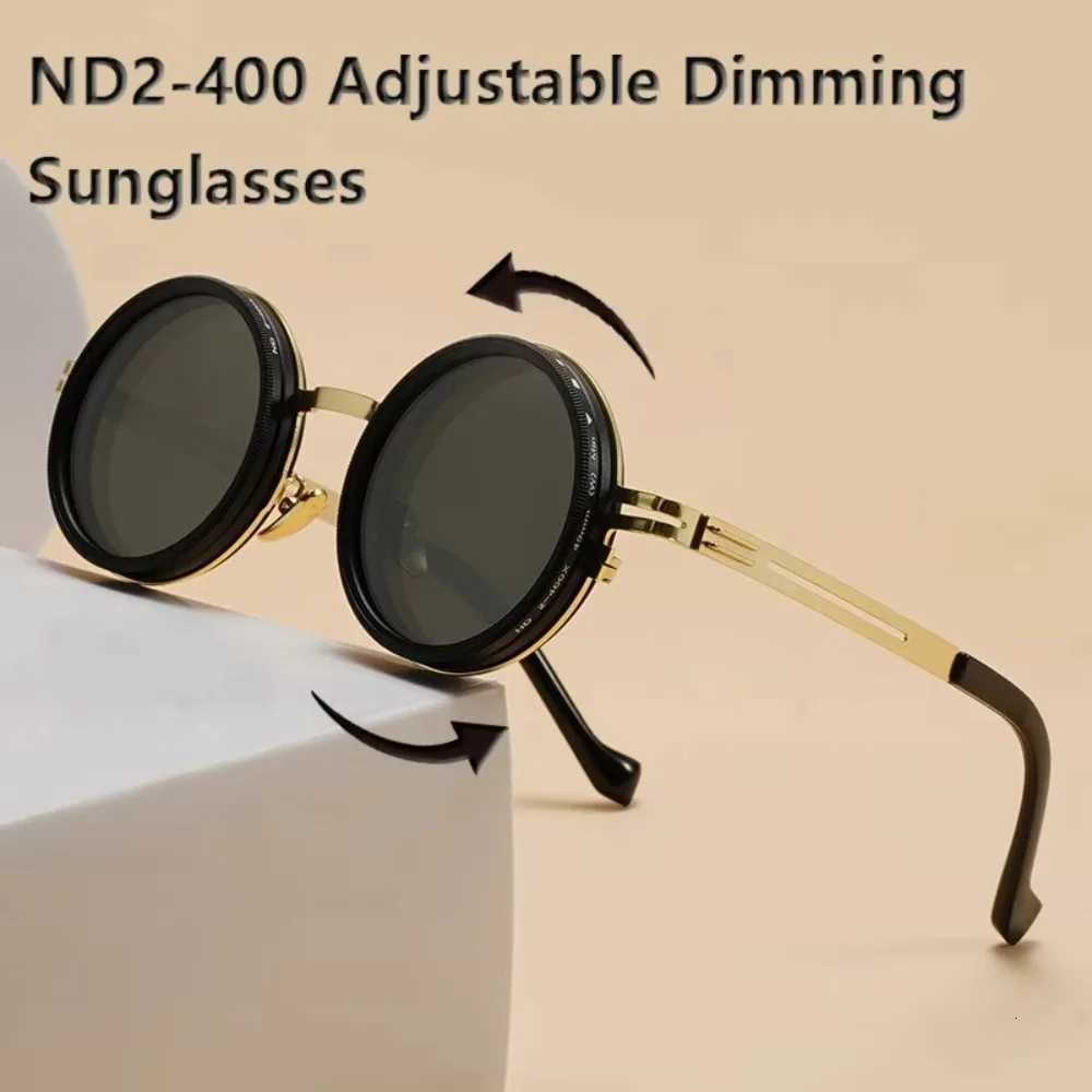 ND2-400 Adjustable Dimming Glasses ND Filter UV400 Polarized Sunglasses With Glasse Case 9 Level Fishing Sunglasses Outdoor Y250815