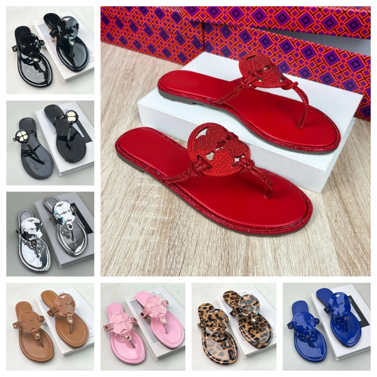 TOP Slipper Designer Womens Rubber Slide Sandal Slippers Summer Slides Flip Flops Luxury Flat Thin Bottom Embroidered Printed Metal Velcro Sliders Men Dress Shoe