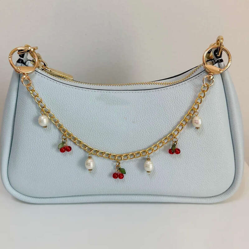 Sweet Korean Style Women's Accessories Versatile Fruit Cherry Pendant Bag Hanging Chain