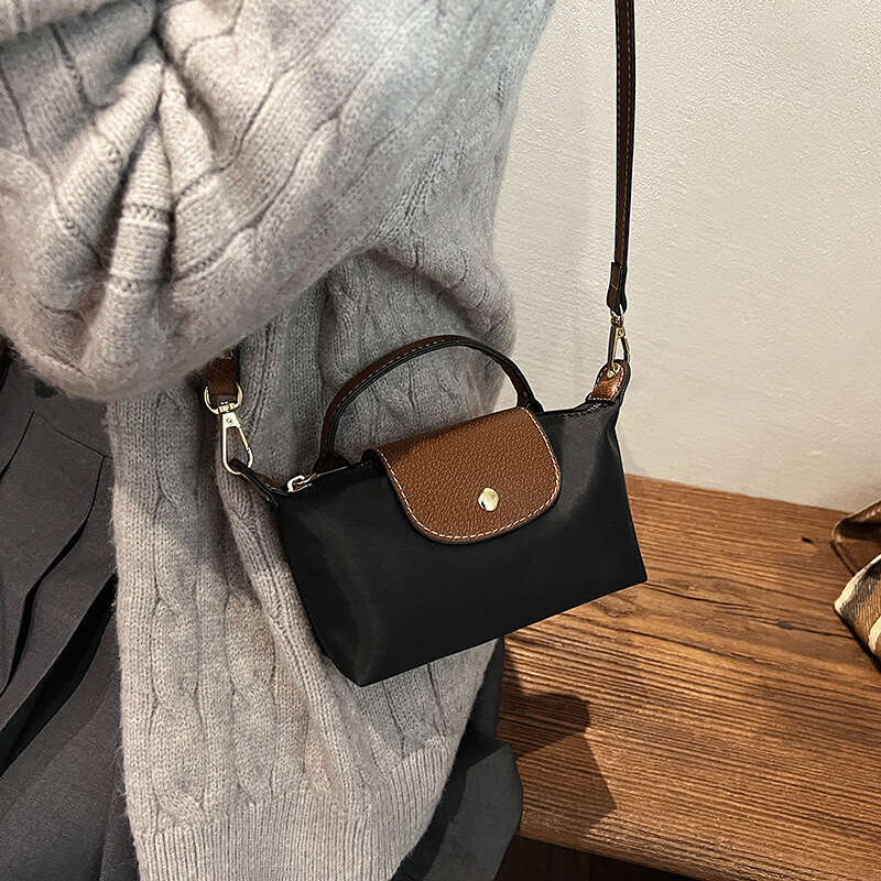 Fashion Versatile 2025 Spring Summer Women's Single Shoulder Crossbody Handheld High-end Nylon Dumpling Bag