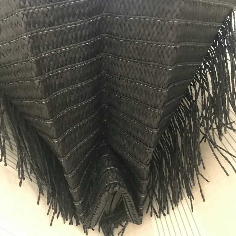 Private Customized Tassel Grass Woven Bag For Womens Large Capacity Handmade Woven Handbag Pastoral Beach Vacation Shoulder Bag Z250816