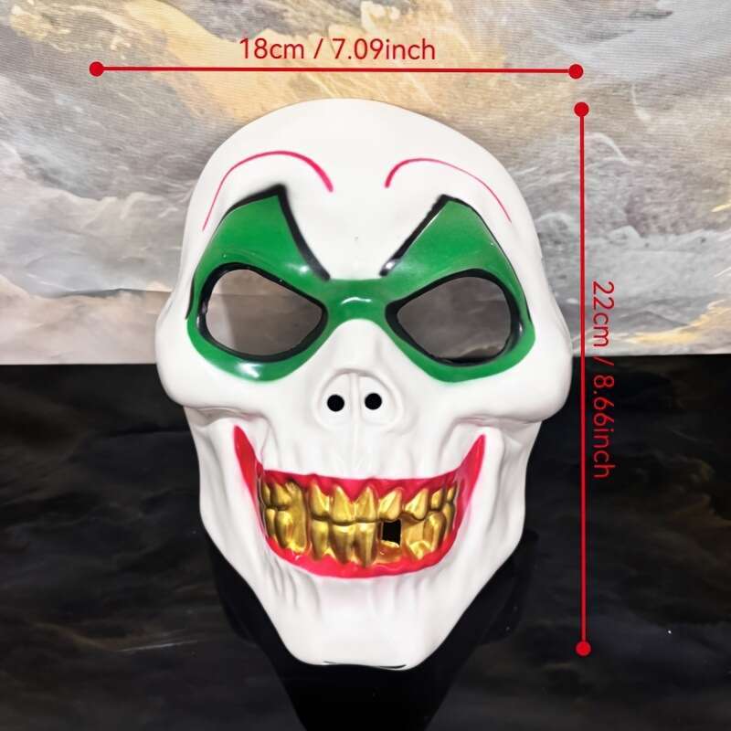 Halloween Carnival Funny Quirky Party Ball Big Gold Teeth Mask Cosplay Ghost Headgear Smiley Face