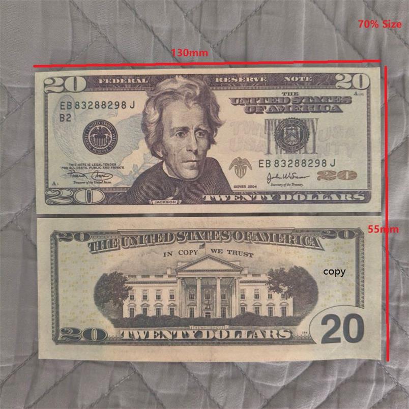 Laser Printing Party Supplies Copy Money Dollar Prop Money 10 20 50 100 Fake Movie Money Euro Play Collection Decoration Game Token Faux Billet 130*55mm 70% Size