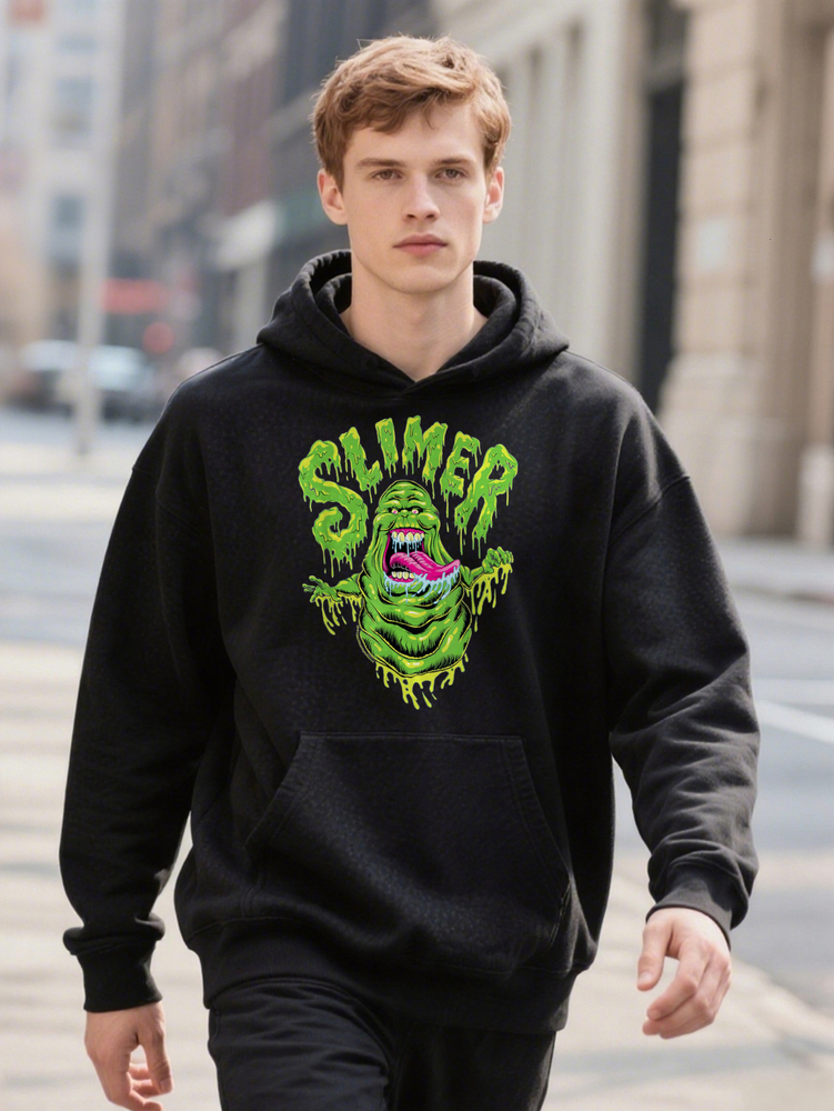 Ghostbusters Afterlife Men S Cotton Hoodie Vibrant Slimer Print Breathable Comfortable