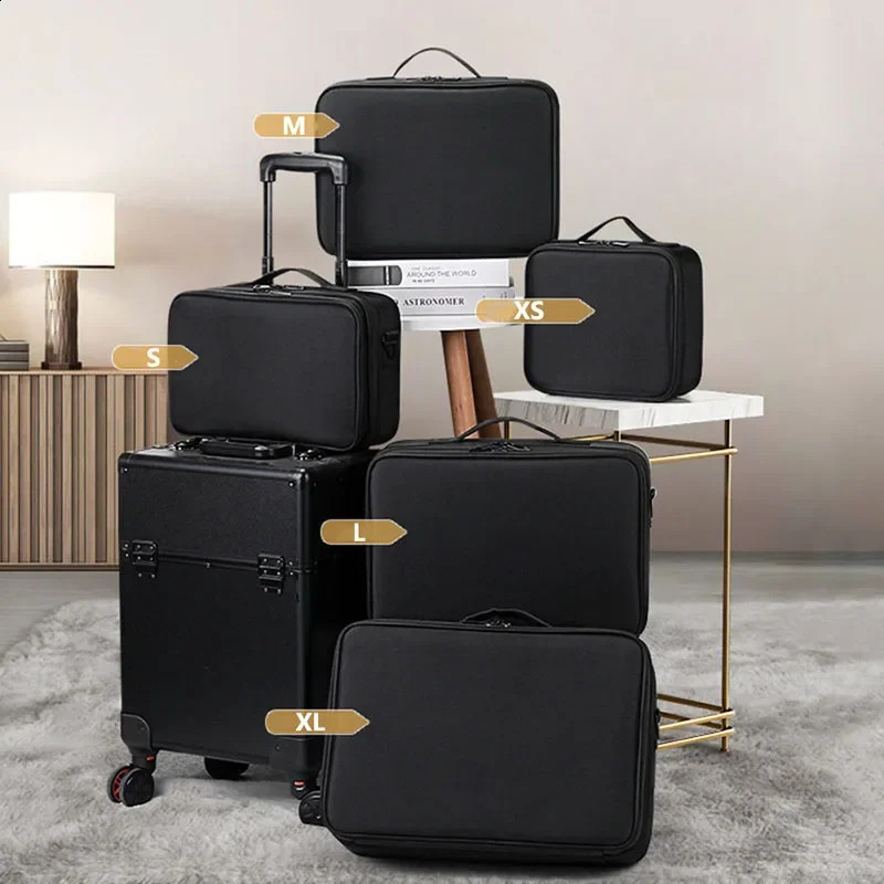 1 Pc Partition professional womens travel large capacity embroidery nail art and makeup artist toolbox cosmetics storage bags 250812 - view 5