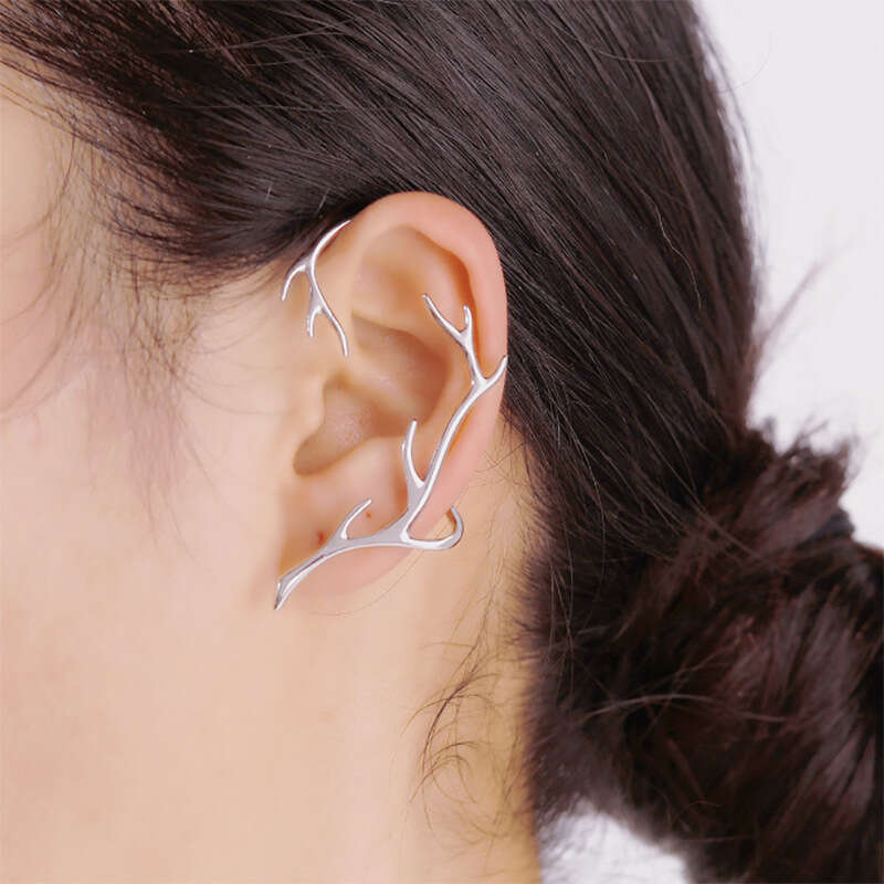 Geometric Antler Earrings for Women, Fashionable and Stylish Round Ear Studs, Ins Style