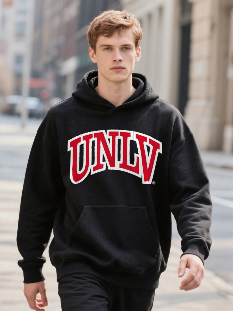 1N Rebels Icon Men S Soft Cotton Breathable Casual Sporty Black With Red Hoodie Graphic All Season Comfort