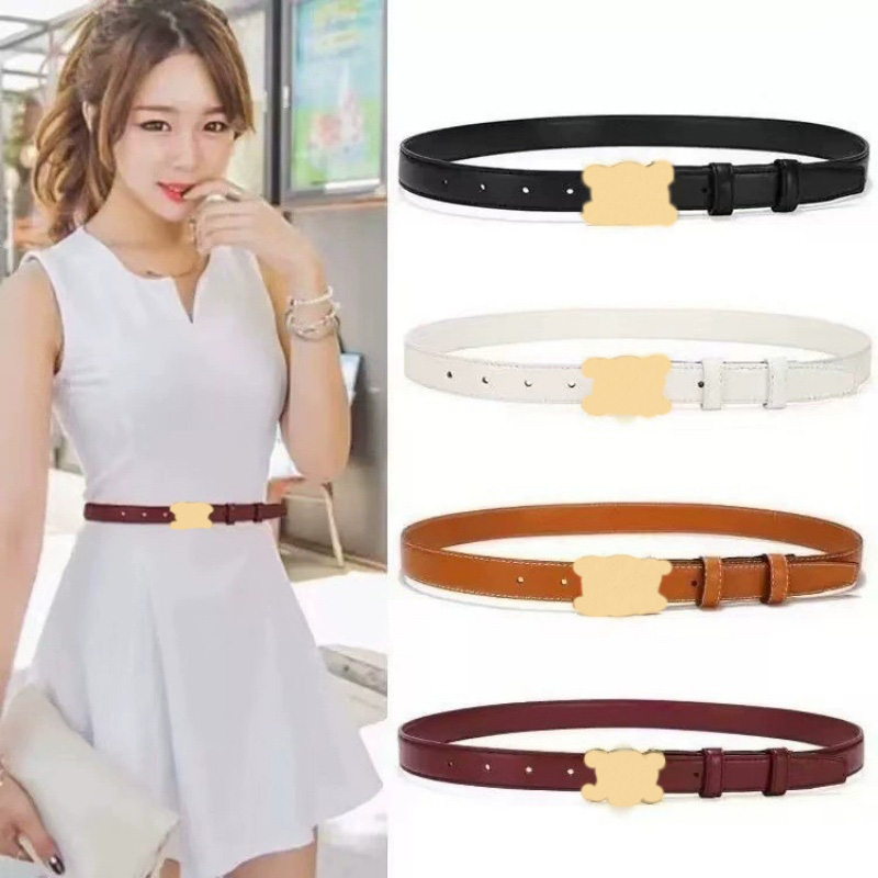 Leather belt designer womens fashion belts for men designer versatile ladies dress accessories luxury belt man gold color smooth buckle black waistband faf309