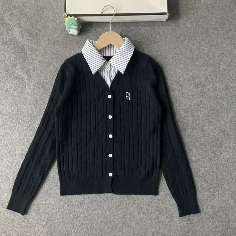 2025 Designer Women's Knitted Cardigan Sweater Fashion Bow Letter Knit Spring Summer High Quality Women's Casual Clothing Asia Sizes S-L