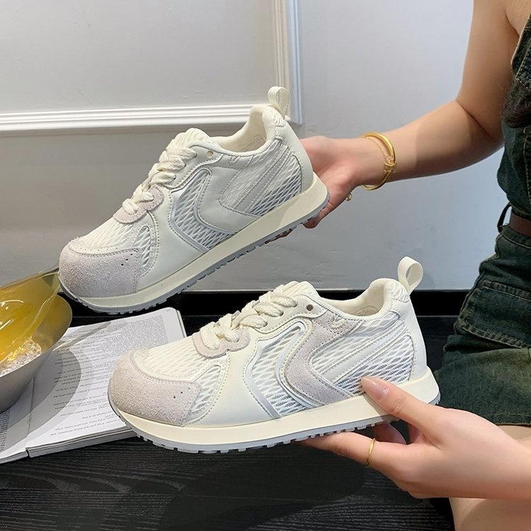 Designer Platform Light Running Women New Mesh Surface Breathable Sports Casual Lace-Up Soft Sole Gander Shoes