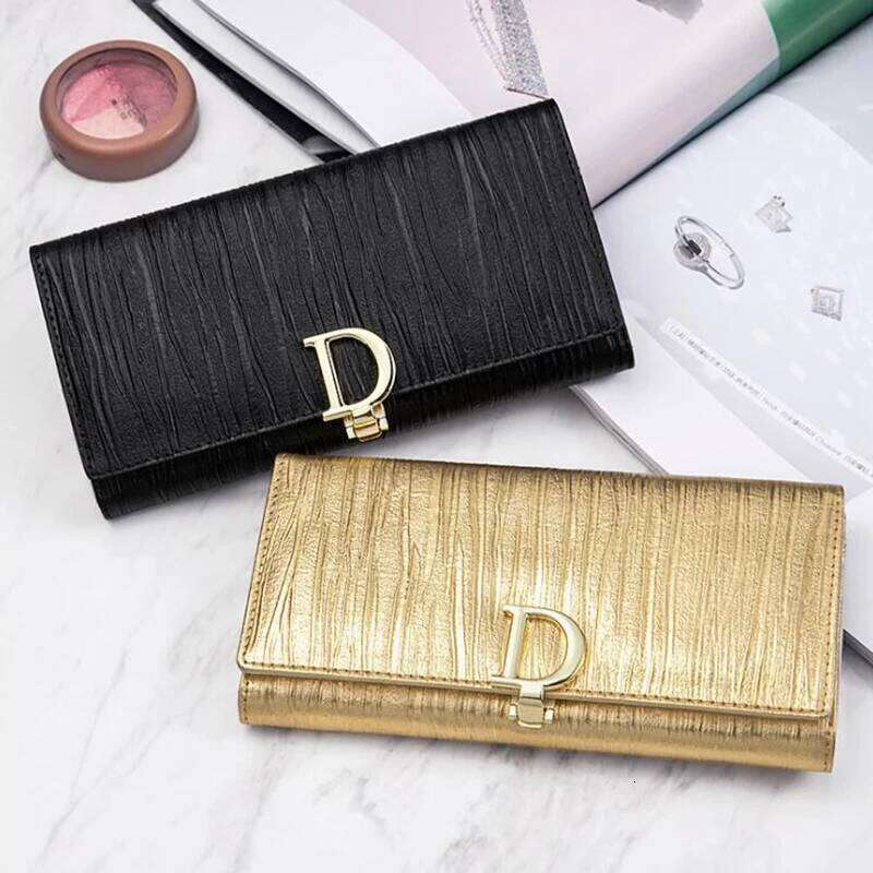 Designer Luxury Elegant Women Long Wallet Anti RFID Lady Clutch Bag Cow Genuine Leather Coin Purse For Gifts Party Travel